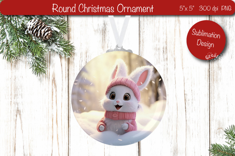 christmas-ornament-round-sublimation-christmas-bunny-png