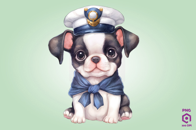 sailor-boston-terrier-dog-clipart