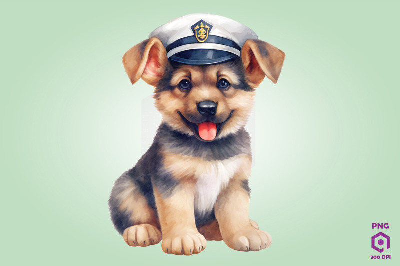 sailor-german-shepherd-dog-clipart