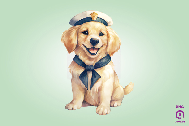 sailor-golden-retriever-dog-clipart