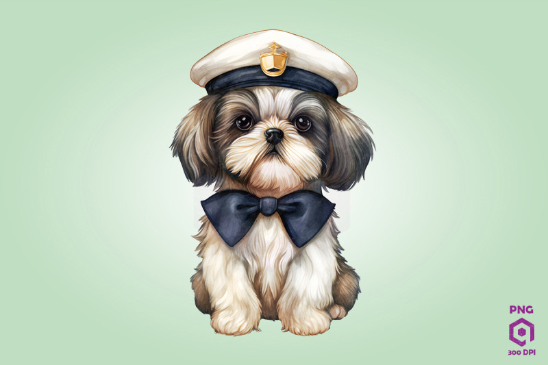 sailor-shih-tzu-dog-clipart