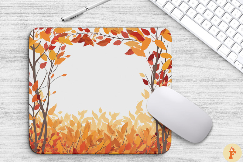 autumn-falling-leaves-border-mouse-pad