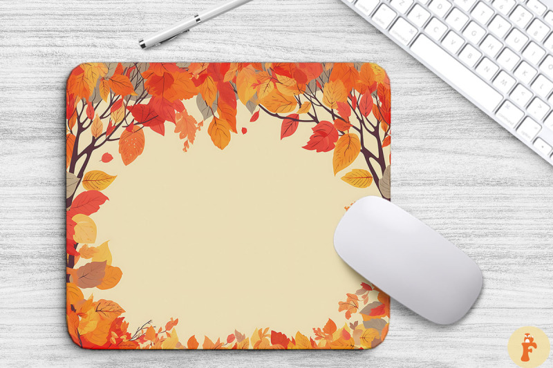 autumn-falling-leaves-border-mouse-pad