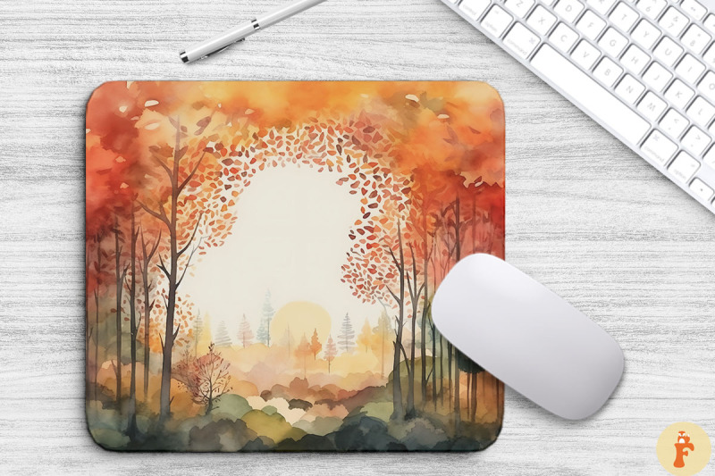 watercolor-autumn-forest-mouse-pad