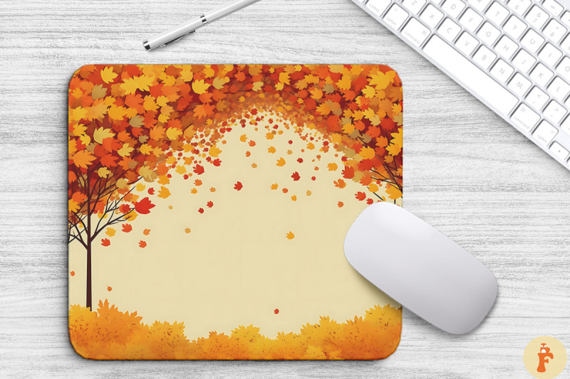 autumn-falling-leaves-border-mouse-pad