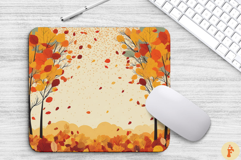 autumn-falling-leaves-border-mouse-pad