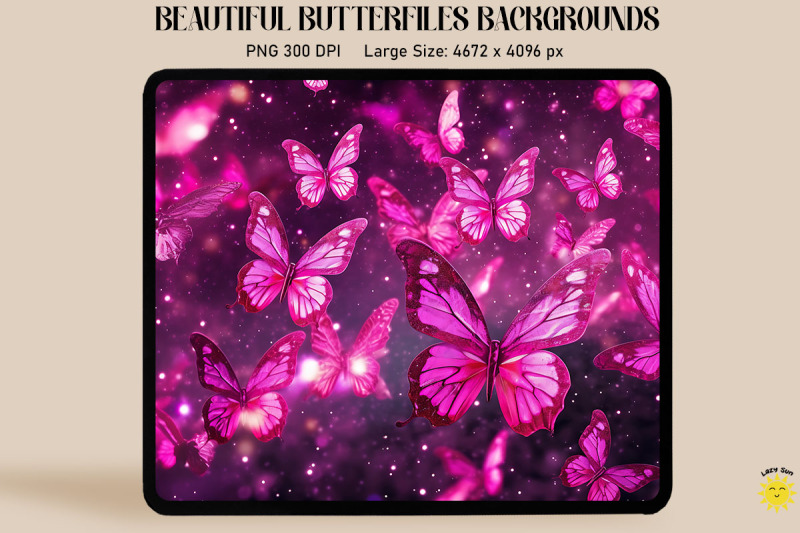 sparkly-magenta-butterflies-backgrounds