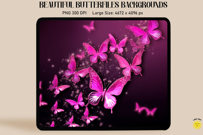 sparkly-magenta-butterflies-backgrounds