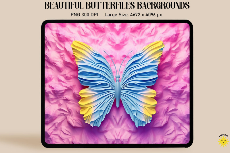 cute-retro-3d-butterfly-backgrounds