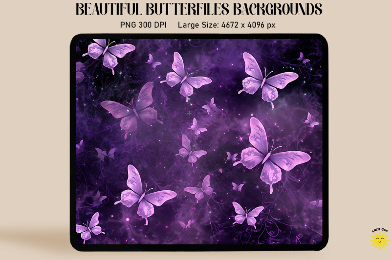 light-purple-butterflies-in-starry-sky