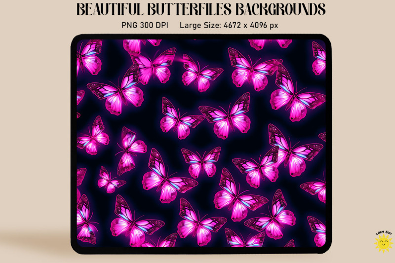 aesthetic-glowing-pink-butterflies