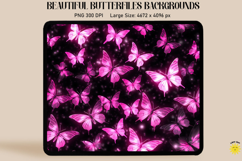 aesthetic-glowing-pink-butterflies