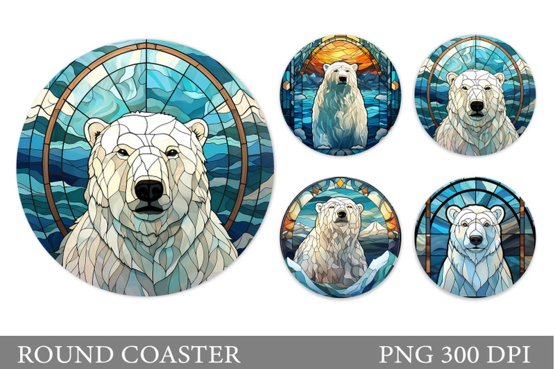 polar-bear-coaster-design-bear-round-coaster-sublimation