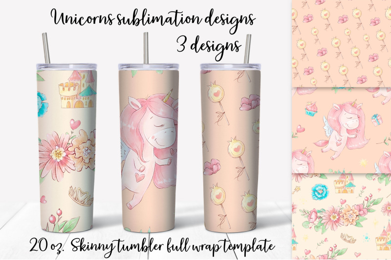 unicorns-sublimation-design-skinny-tumbler-wrap-design