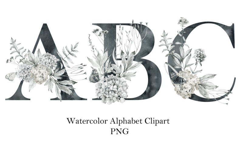 watercolor-floral-alphabet
