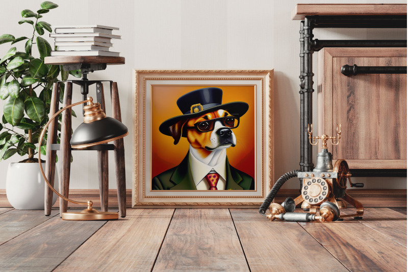 dogs-with-hats-illustration-set