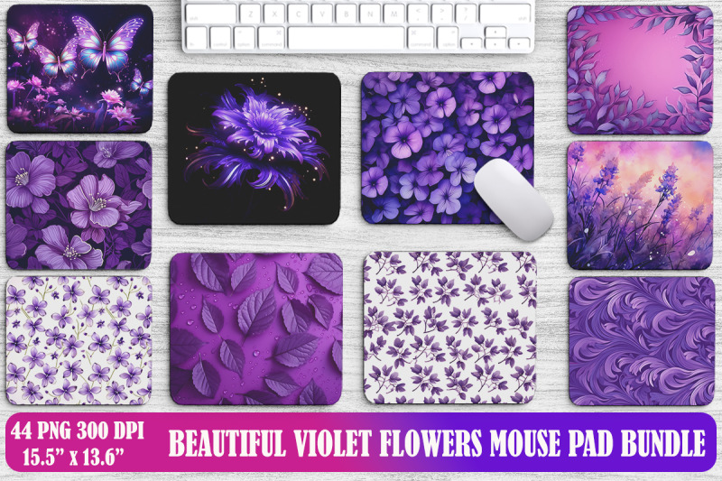 beautiful-violet-flowers-mouse-pad