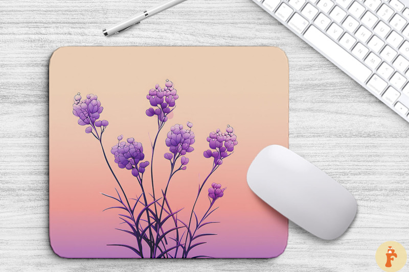 gradient-flowers-lavender-mouse-pad