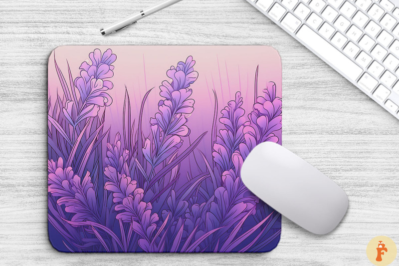 gradient-flowers-lavender-mouse-pad