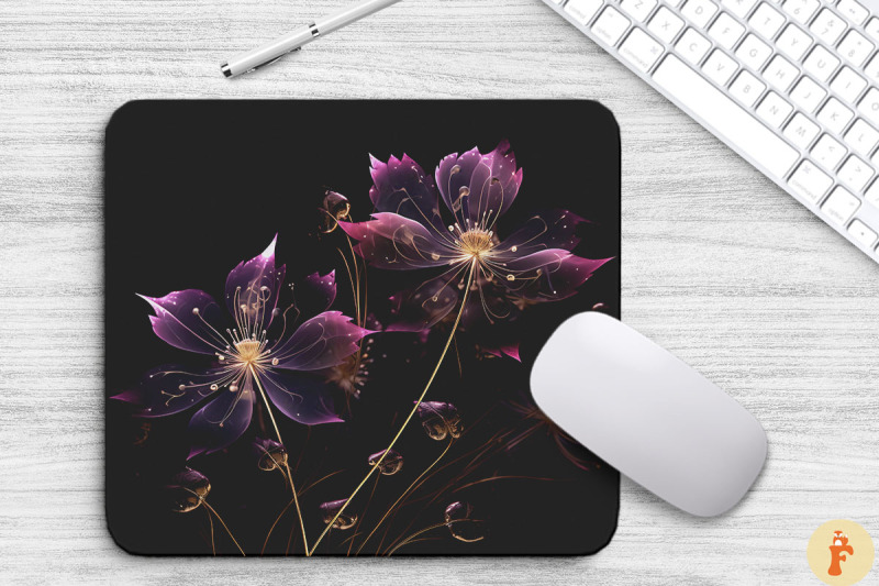 transparent-purple-flowers-mouse-pad