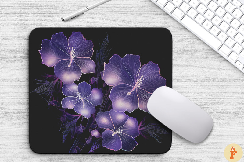 transparent-purple-flowers-mouse-pad