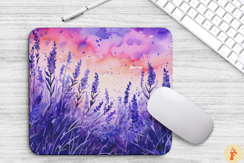 watercolor-lavender-mouse-pad-design