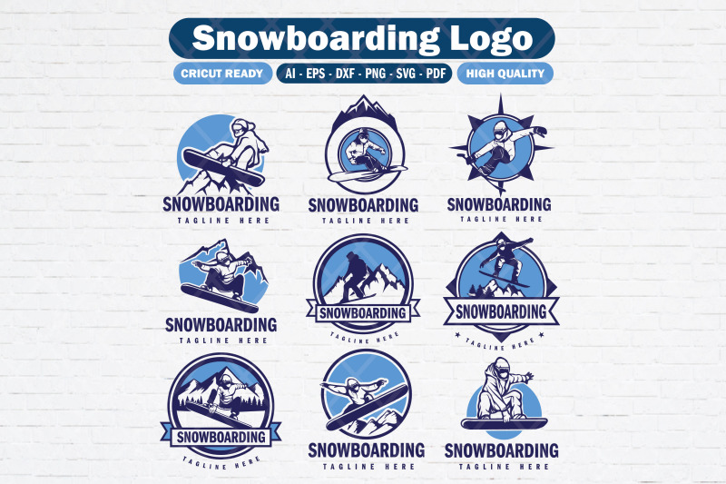 collection-of-snowboarding-logo