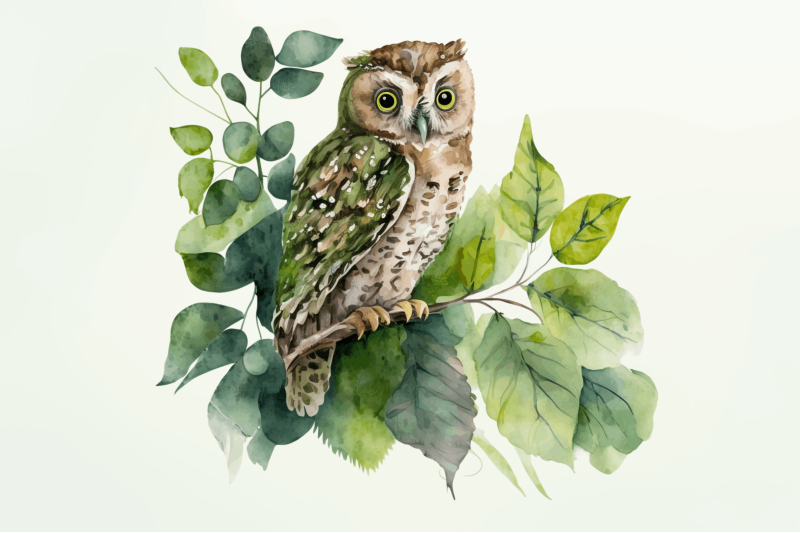 watercolor-owl-sublimation-clipart-bundle