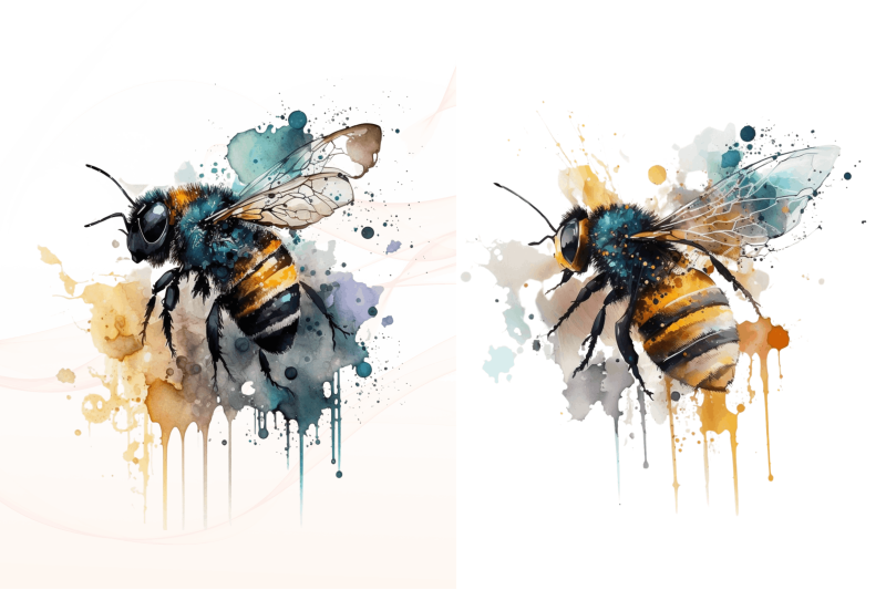 watercolor-bee-sublimation-png-bundle