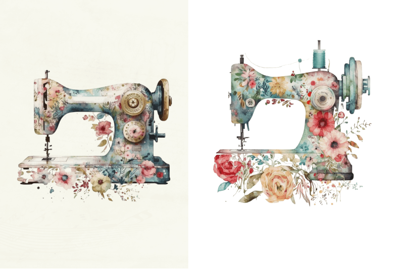watercolor-floral-sewing-machines-clipart-bundle