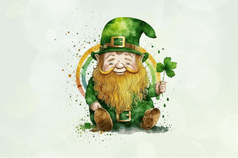 watercolor-st-patricks-day-gnome-clipart-bundle