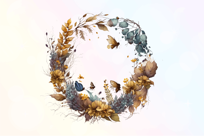 watercolor-floral-wreath-autumn-clipart-bundle