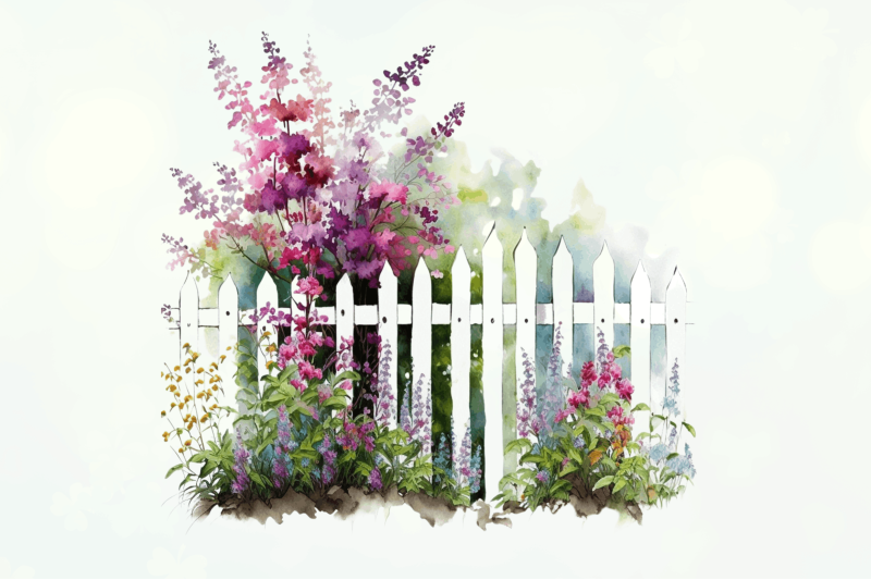 watercolor-garden-floral-fences-clipart-bundle