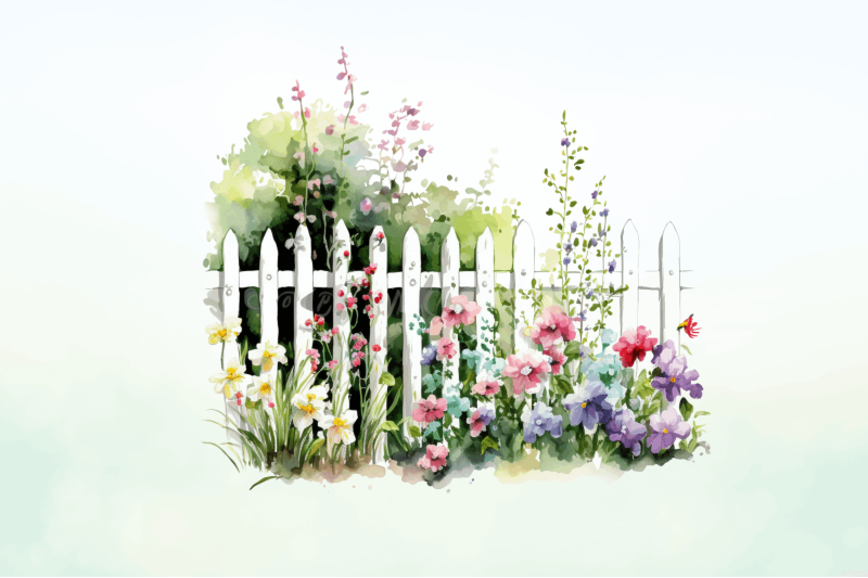 watercolor-garden-floral-fences-clipart-bundle