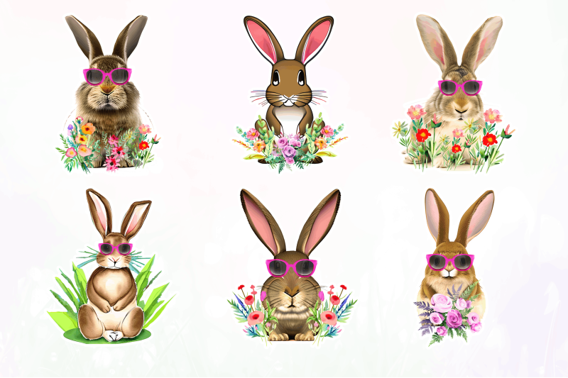 with-glasses-bunny-clipart-bundle