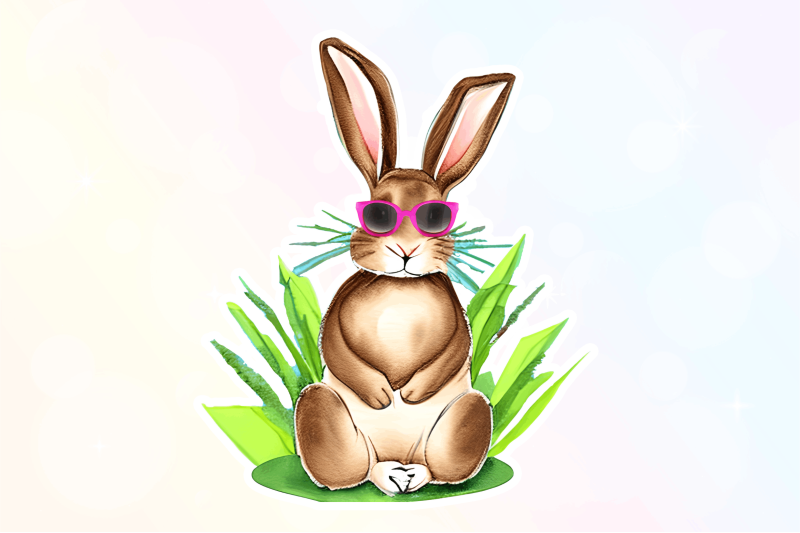 with-glasses-bunny-clipart-bundle