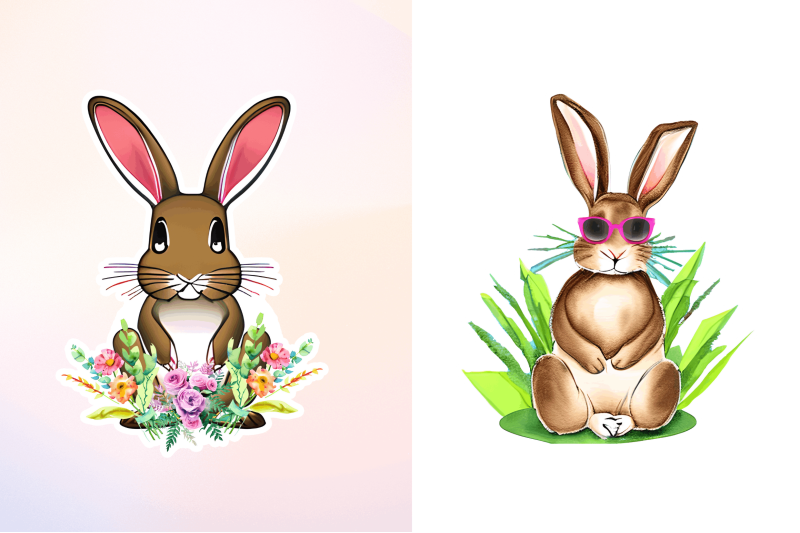 with-glasses-bunny-clipart-bundle