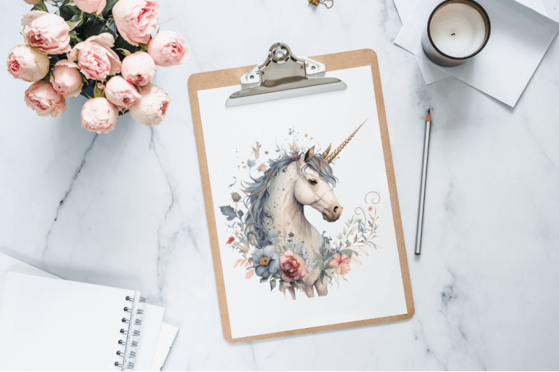 watercolor-cute-unicorn-clipart-bundle