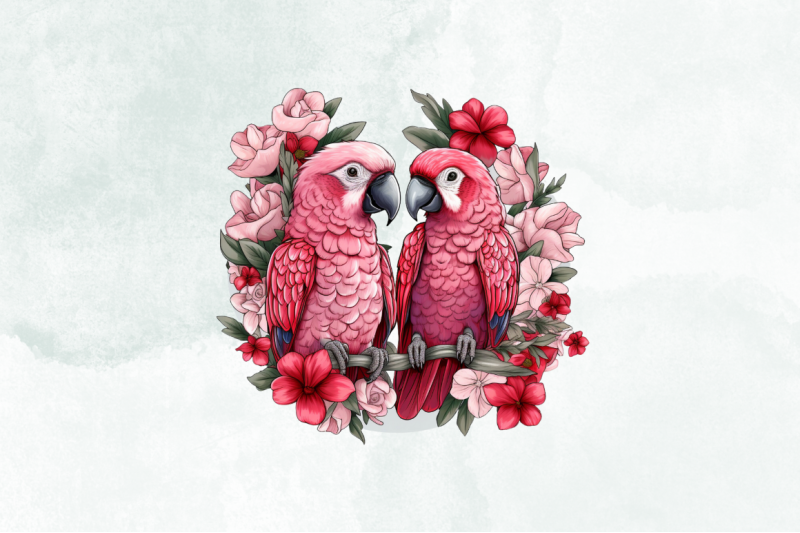 valentine-039-s-day-parrot-couple-clipart