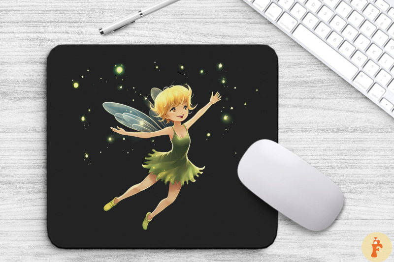 cute-fairy-with-fireflies-mouse-pad