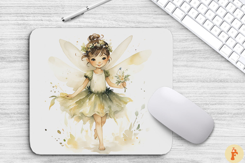 watercolor-adorable-fairy-mouse-pad