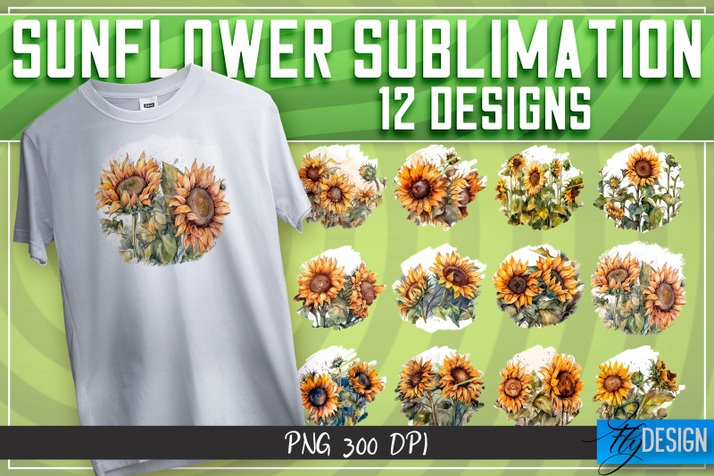 sunflowers-sublimation-happy-design-t-shirt-design