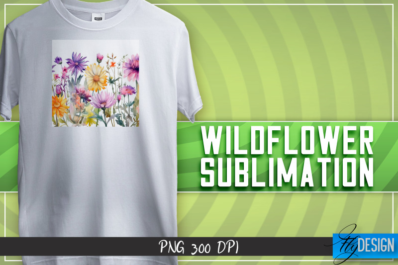 wildflowers-sublimation-t-shirt-design