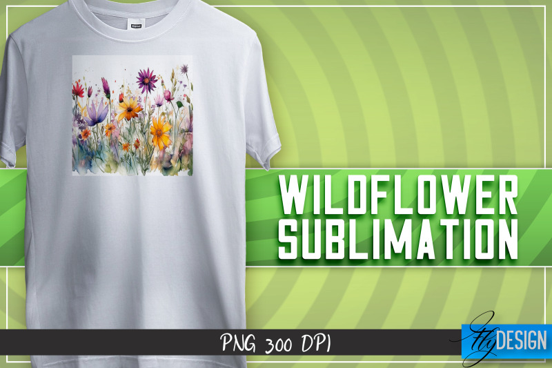 wildflowers-sublimation-t-shirt-design