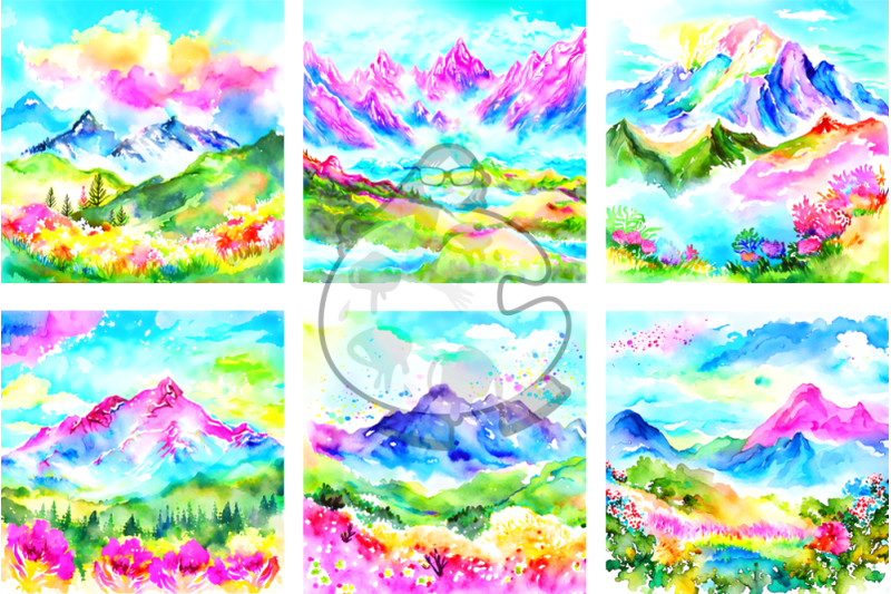 watercolor-mountain-scenes-transparent-illustrations