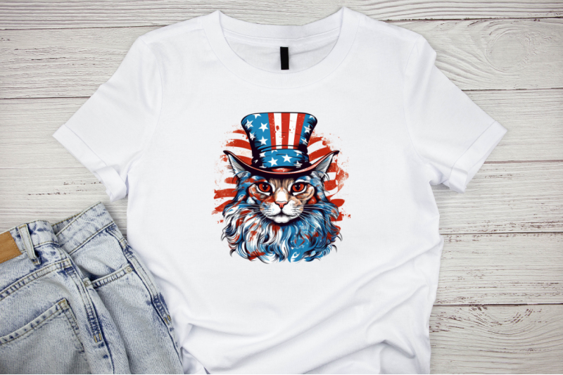 independence-day-cat-sublimation-clipart