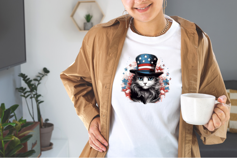 independence-day-cat-sublimation-clipart