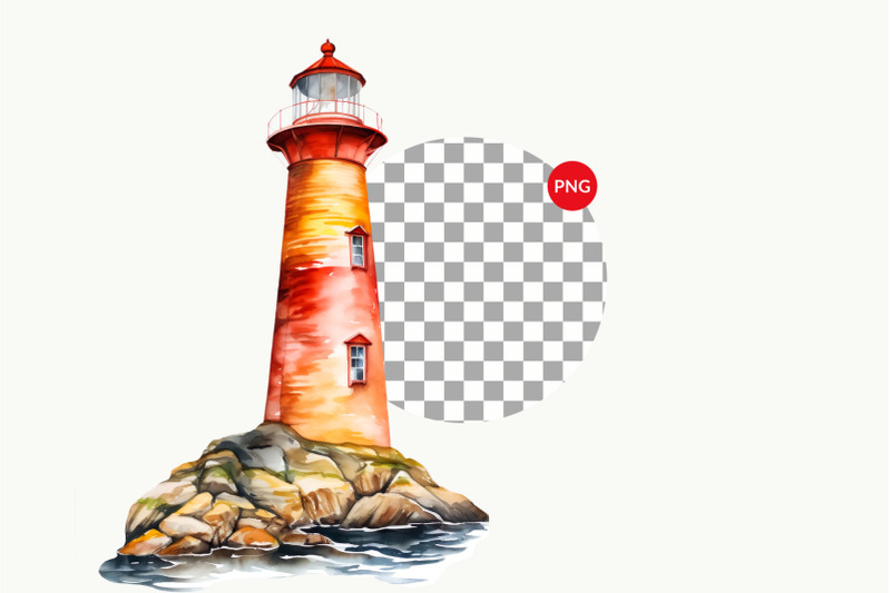 retro-lighthouse-watercolor-clipart