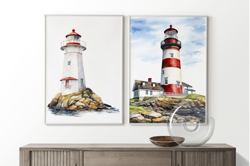 retro-lighthouse-watercolor-clipart