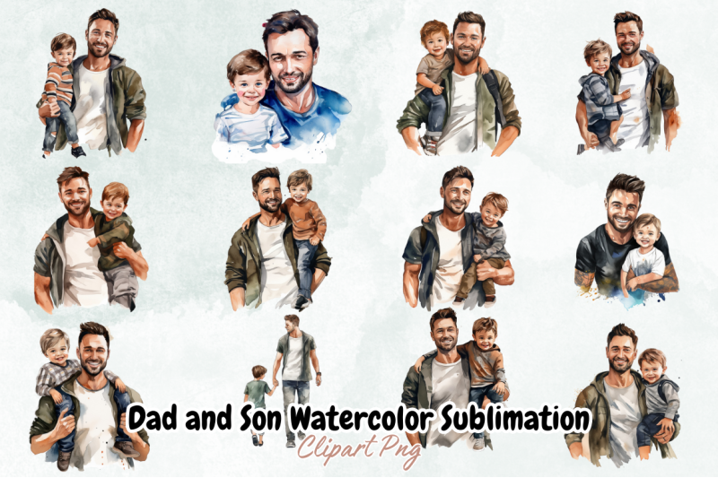 dad-and-son-watercolor-sublimation